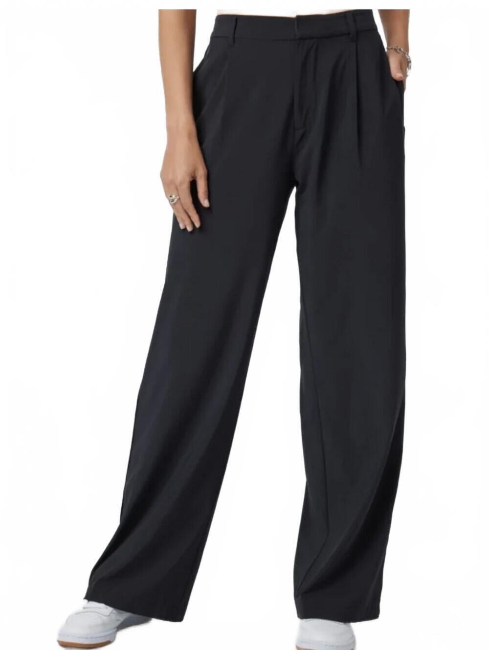 Vuori Villa Wide Leg Trouser Pants Black VW4403 Women's Size Small NWT